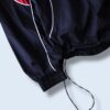 black × red panther motif pullover