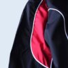 black × red panther motif pullover