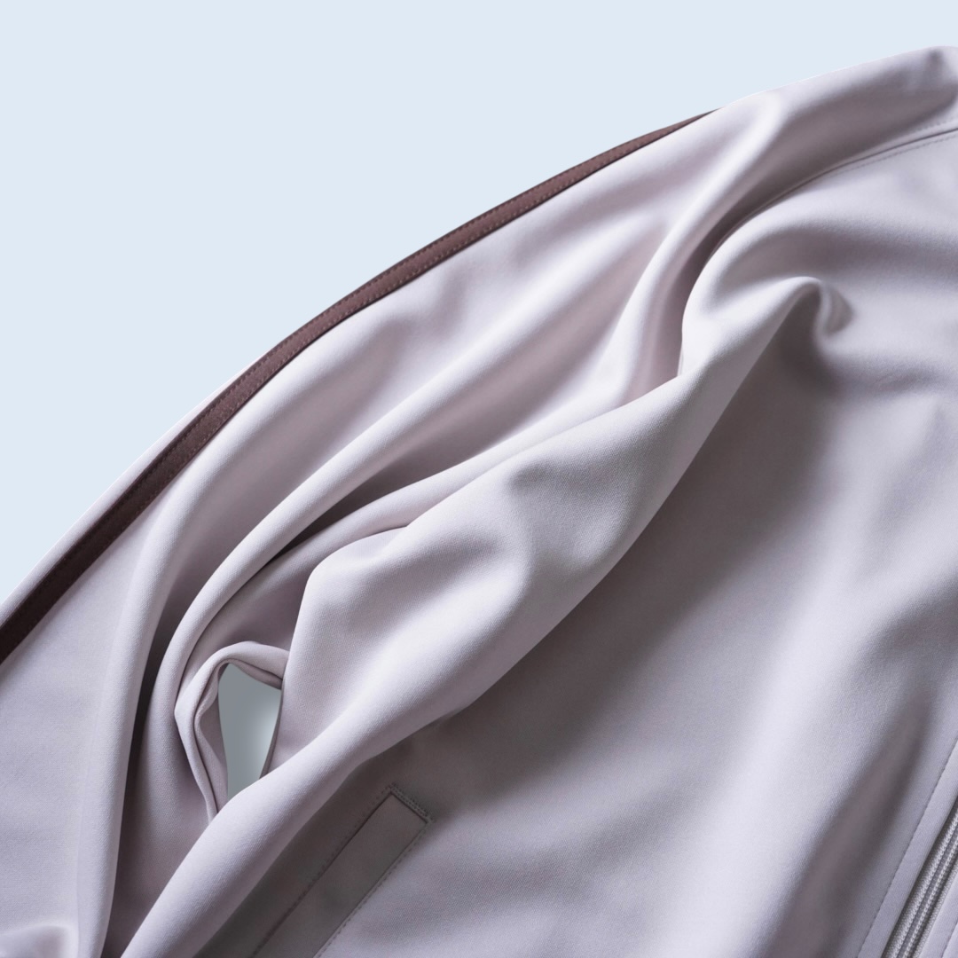 "CHINA × SPORTS" beige × blue China track jacket