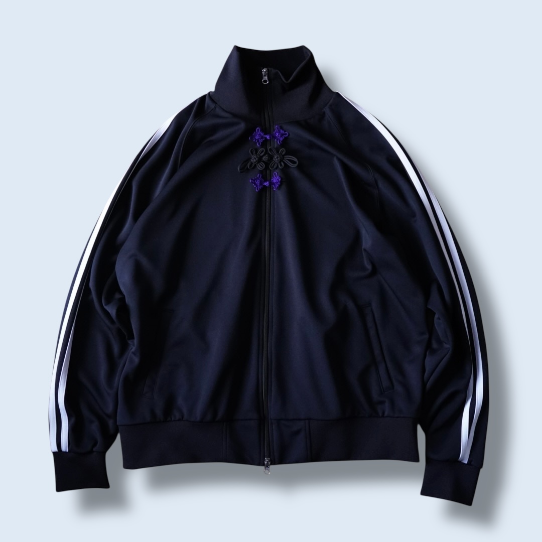 "CHINA × SPORTS" black × purple China track jacket