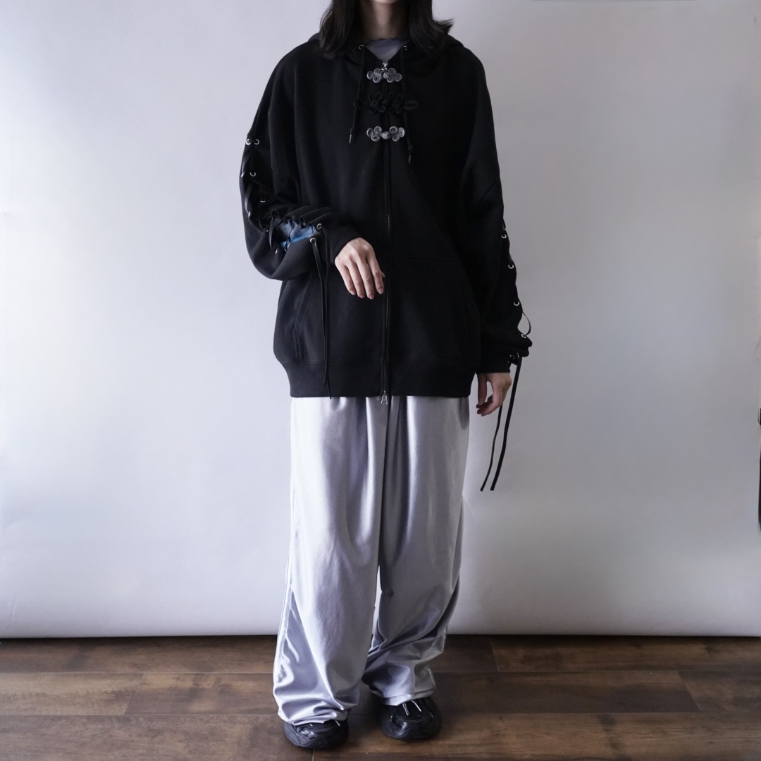 【Remake / Lace-up】China motif parka