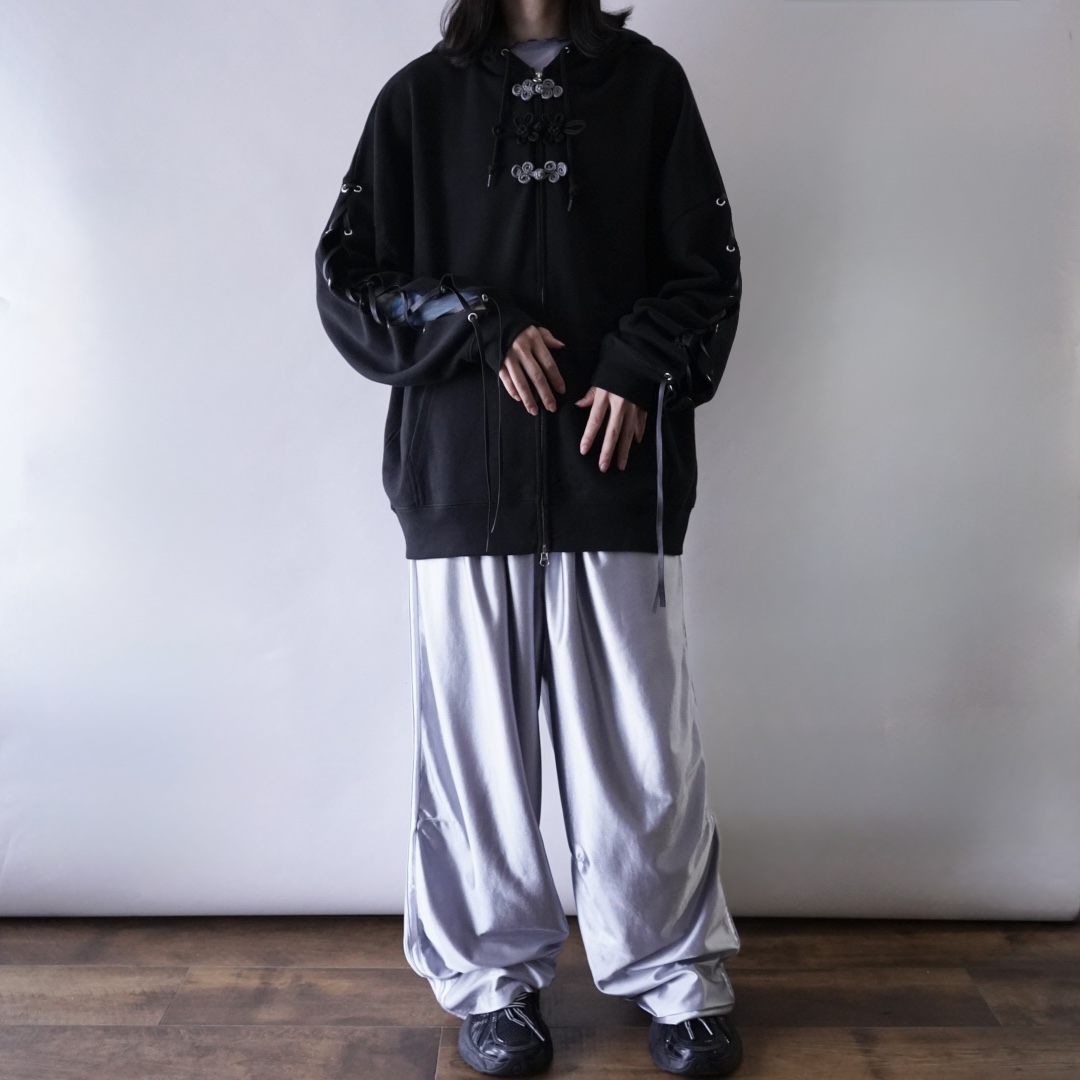 【Remake / Lace-up】China motif parka