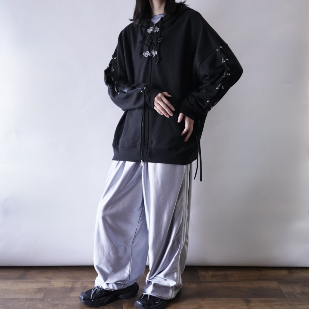 【Remake / Lace-up】China motif parka