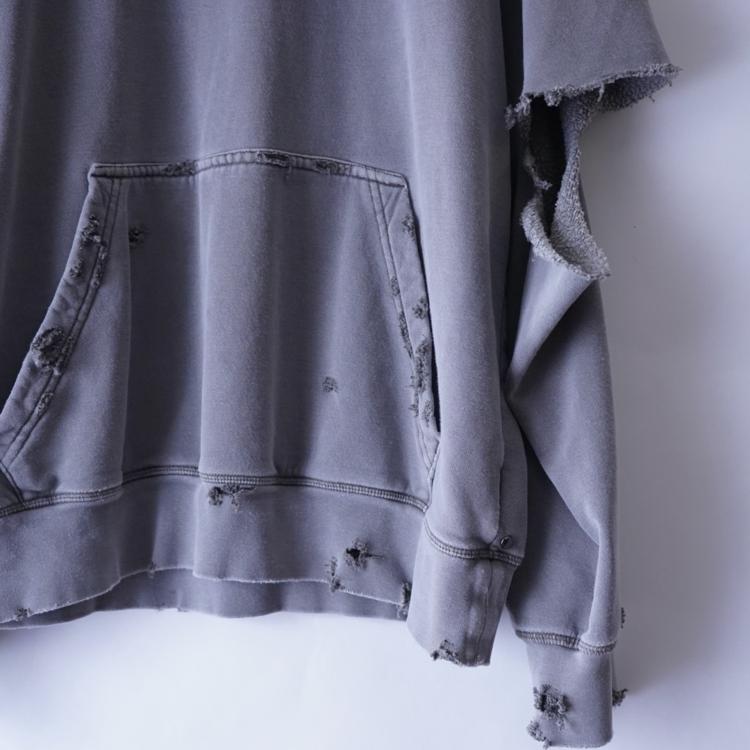 【PUNK REMAKE】"adidas" BORO × STUDS custom short length parka