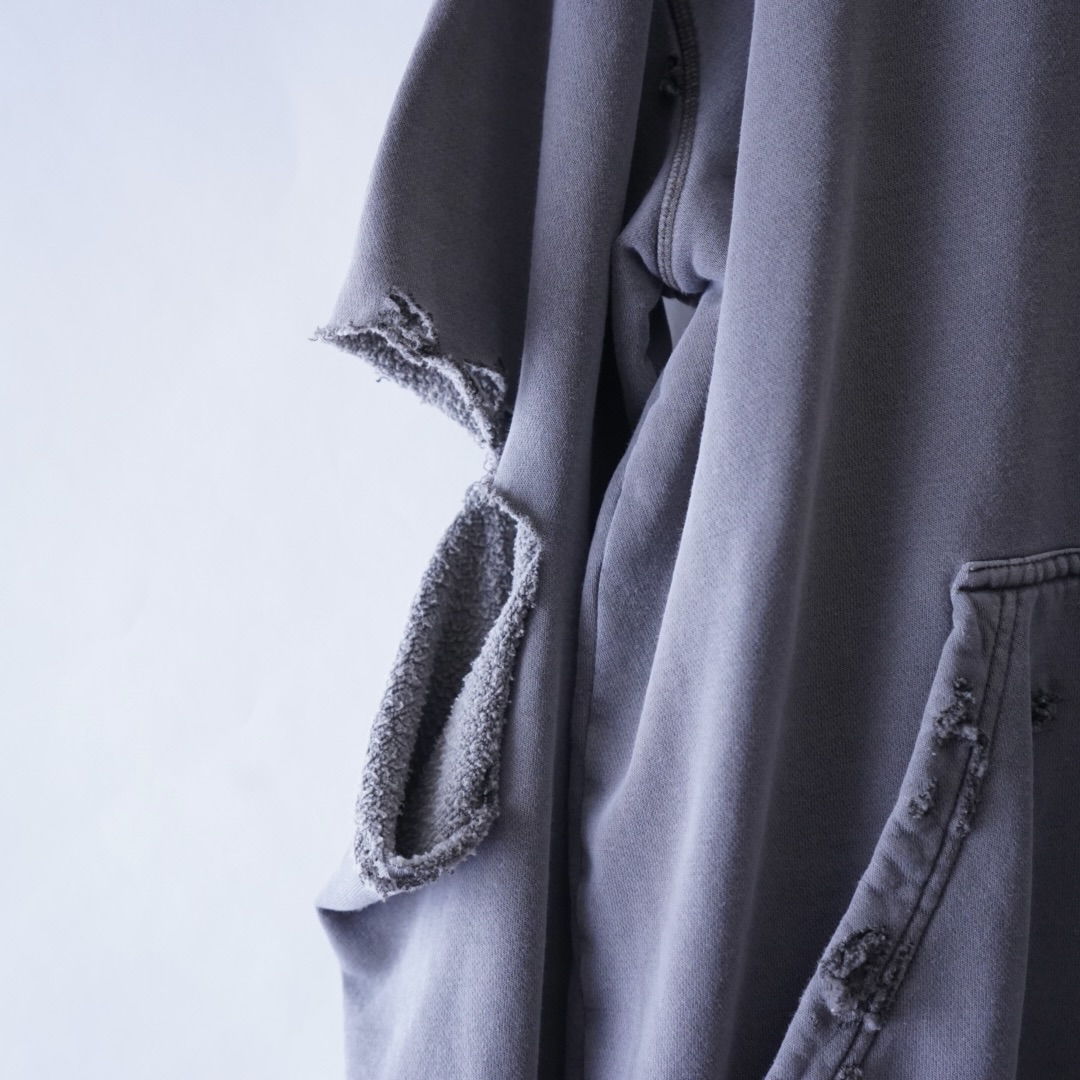 【PUNK REMAKE】"adidas" BORO × STUDS custom short length parka