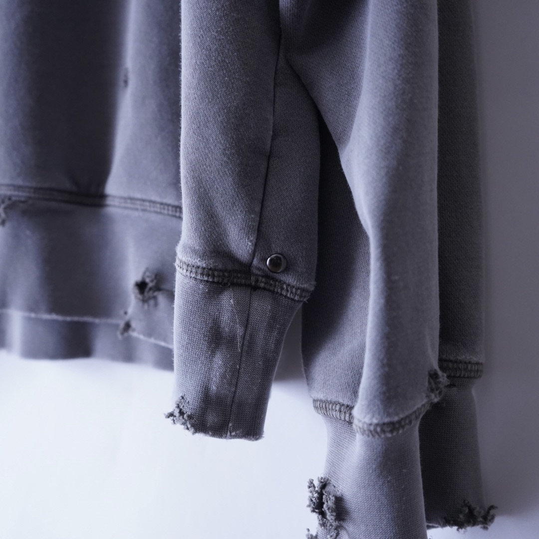 【PUNK REMAKE】"adidas" BORO × STUDS custom short length parka