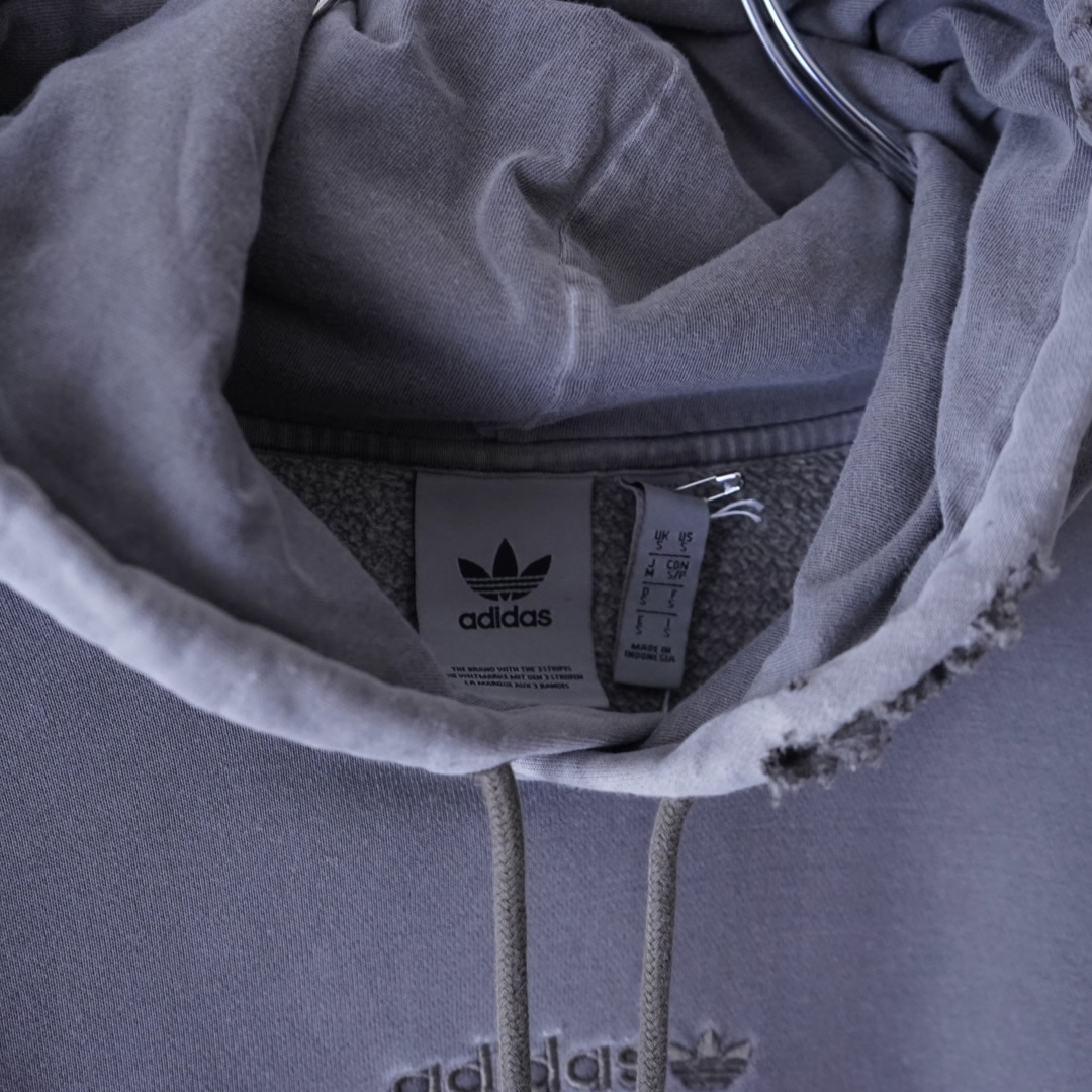 【PUNK REMAKE】"adidas" BORO × STUDS custom short length parka