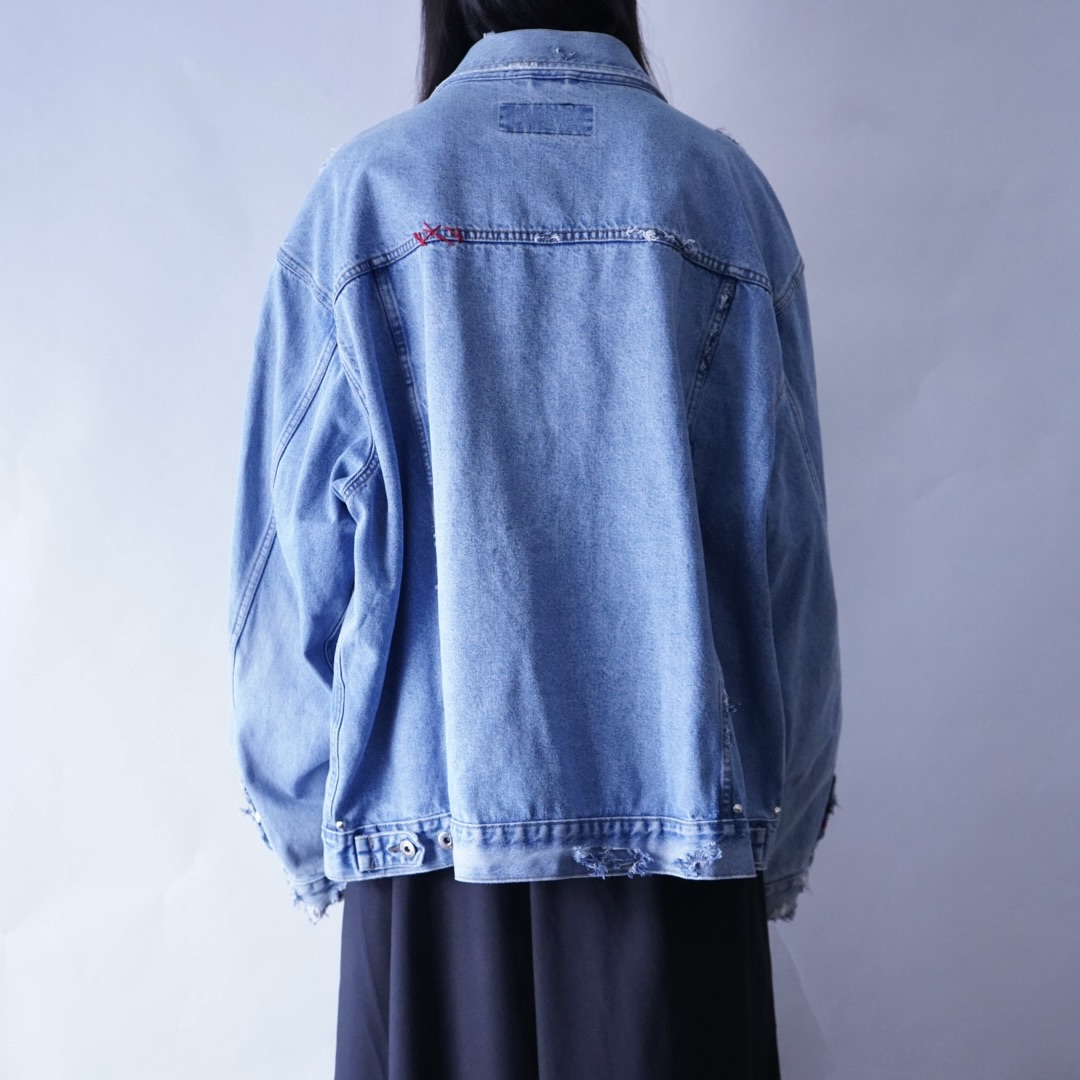 【PUNK REMAKE】"Wrangler" BORO × EMBROIDERY denim jacket