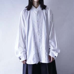 【Christian Dior】wing collar pleats dress shirt