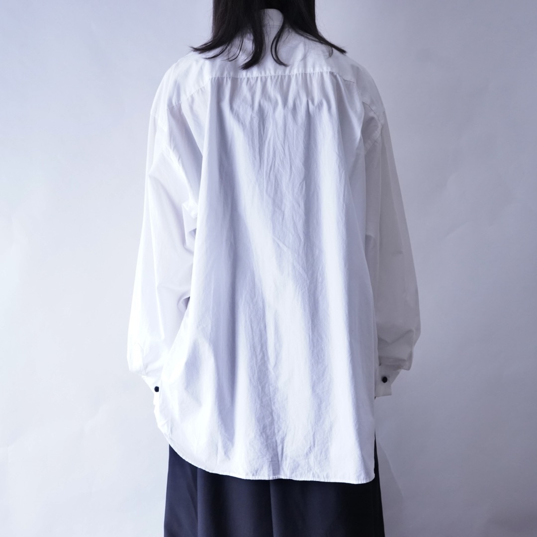 【Christian Dior】wing collar pleats dress shirt