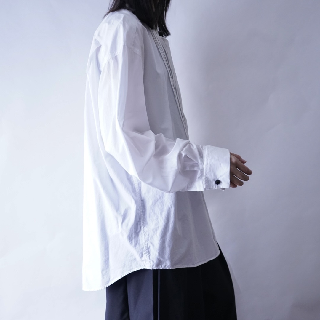 【Christian Dior】wing collar pleats dress shirt