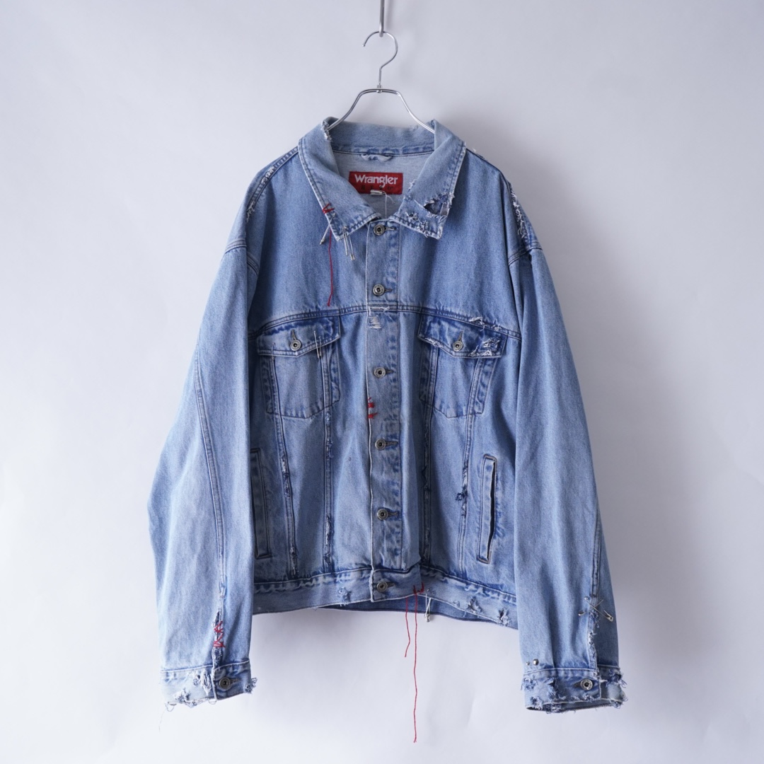 【PUNK REMAKE】"Wrangler" BORO × EMBROIDERY denim jacket