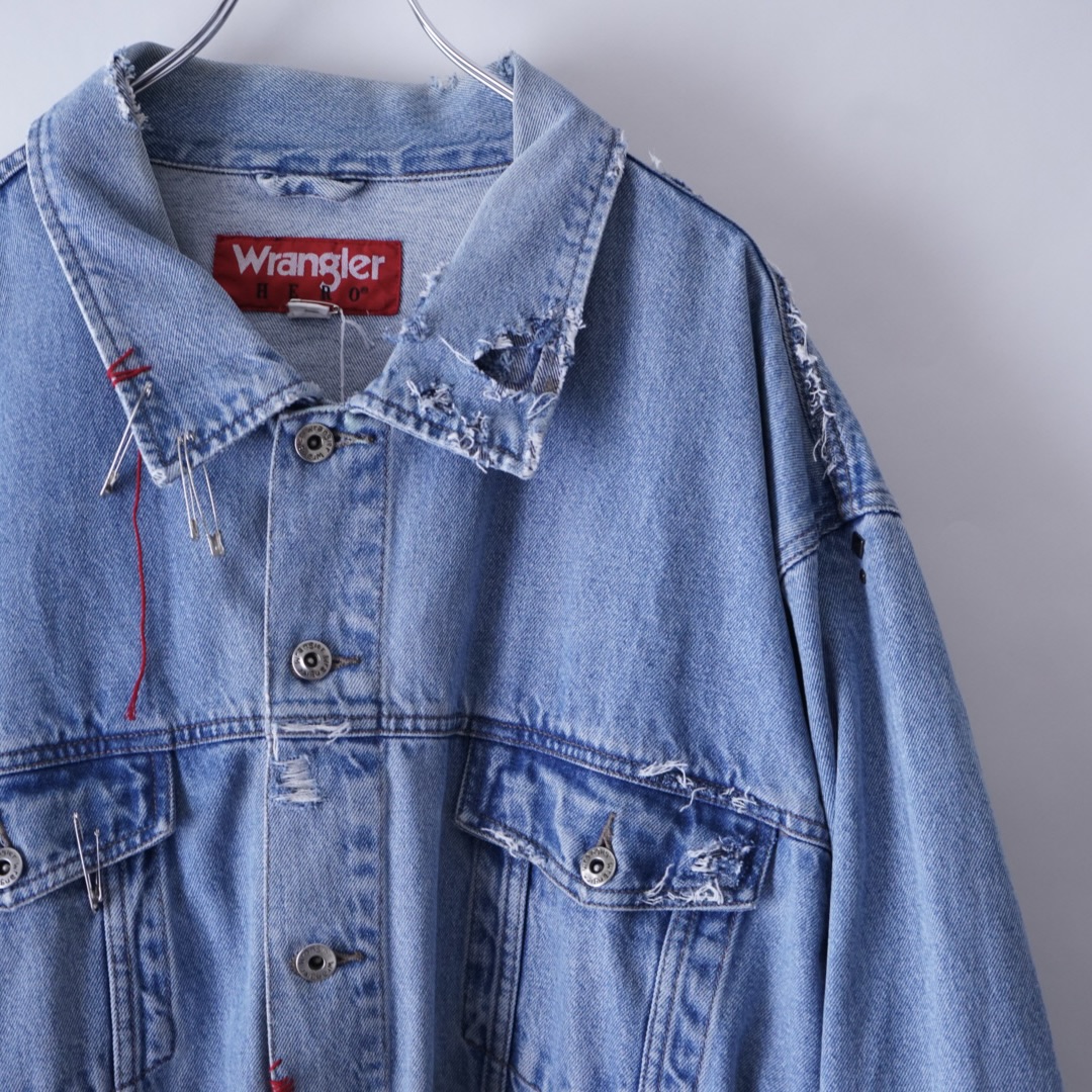 【PUNK REMAKE】"Wrangler" BORO × EMBROIDERY denim jacket