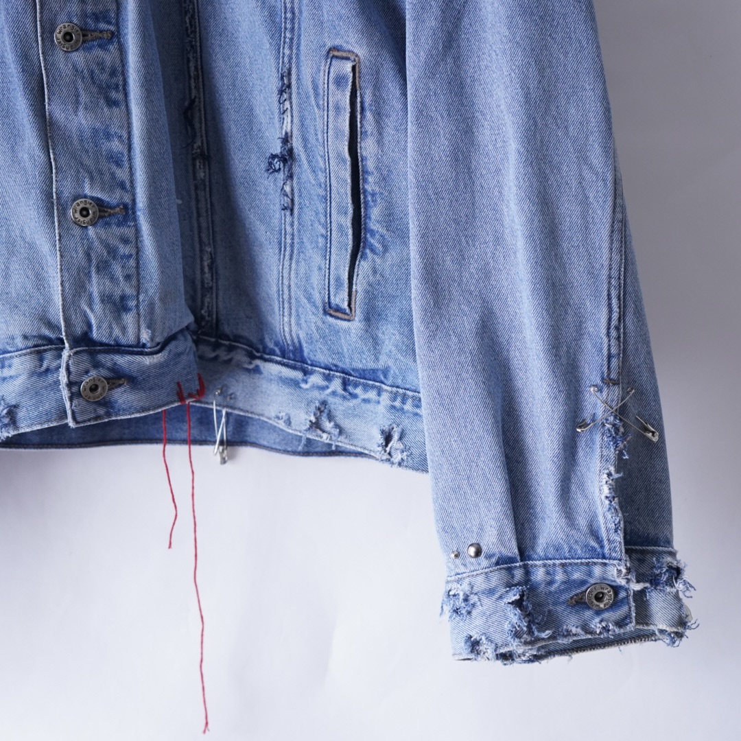 【PUNK REMAKE】"Wrangler" BORO × EMBROIDERY denim jacket