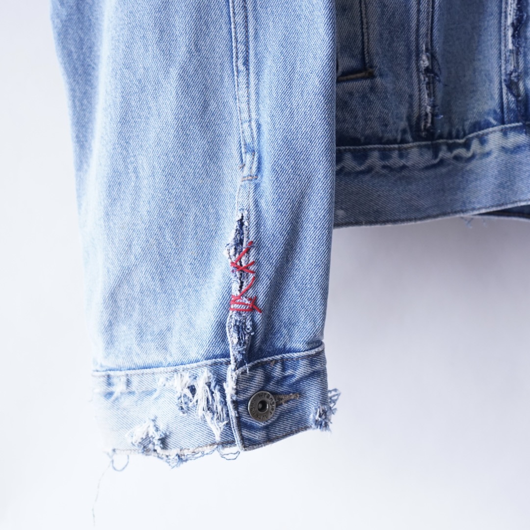【PUNK REMAKE】"Wrangler" BORO × EMBROIDERY denim jacket