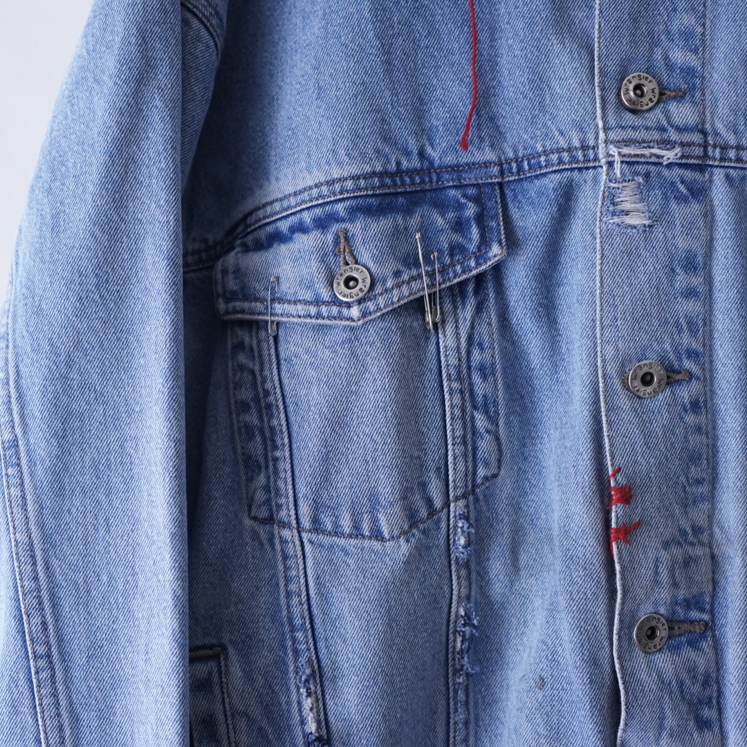 【PUNK REMAKE】"Wrangler" BORO × EMBROIDERY denim jacket