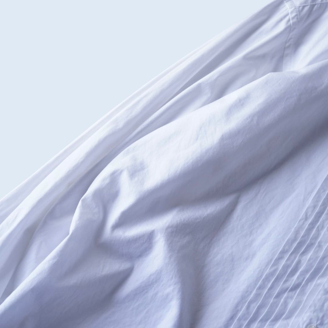 【Christian Dior】wing collar pleats dress shirt