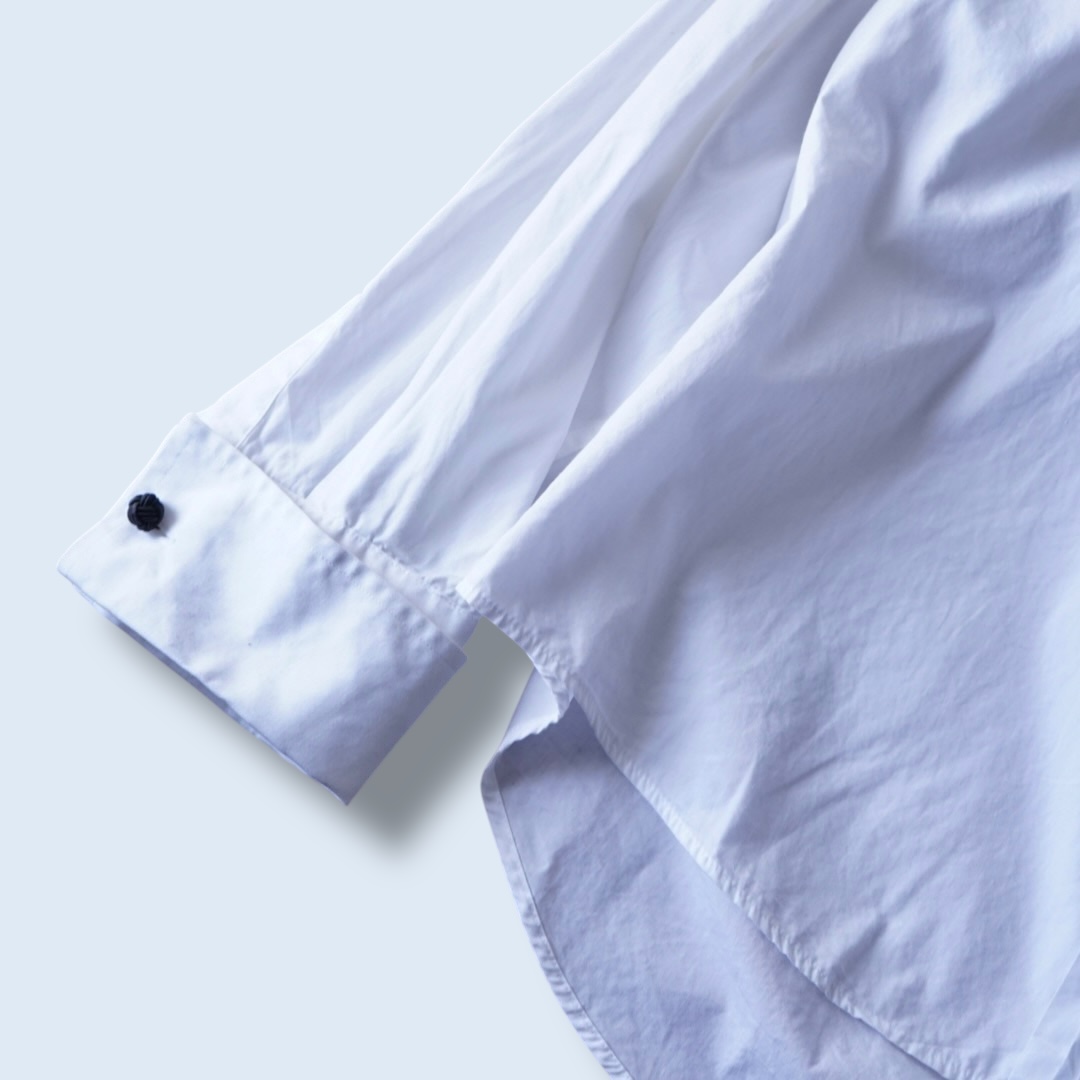 【Christian Dior】wing collar pleats dress shirt
