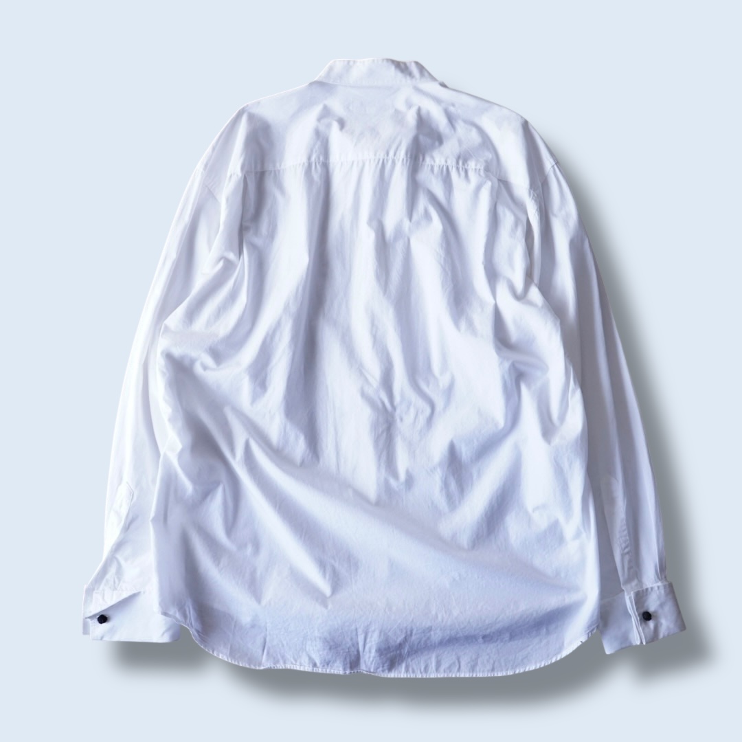 【Christian Dior】wing collar pleats dress shirt