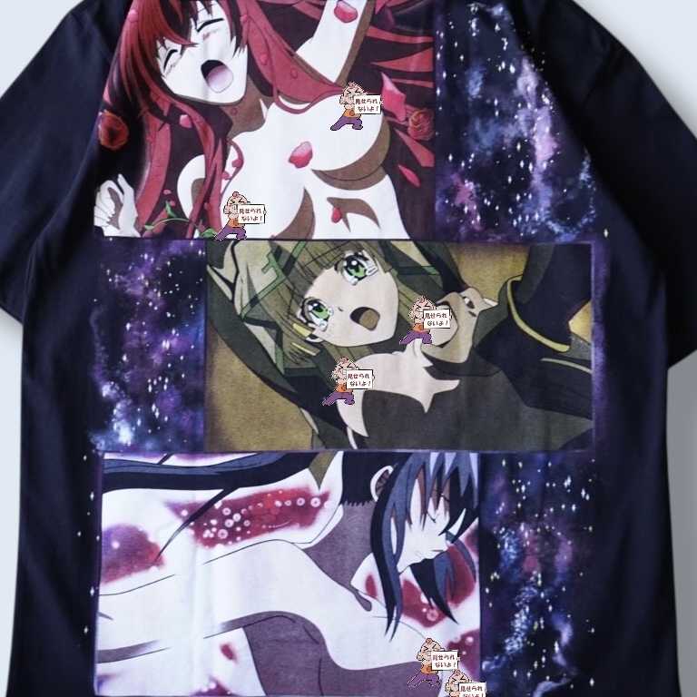 “リャンメンデカプリモザイク必須 / ハイスクールD×D” double side print tee