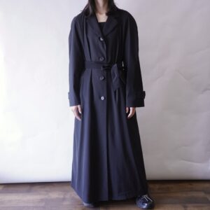 super maxi long gabardine minimal design coat