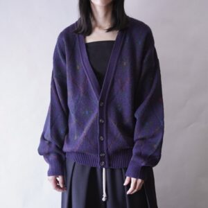 rare purple color short length cardigan