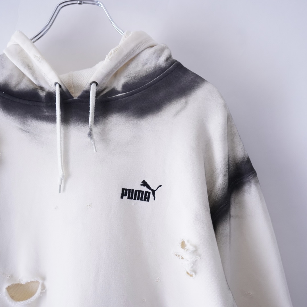 【ANARCHY REMAKE】puma ecru color SPRAY × BORO custom short length parka