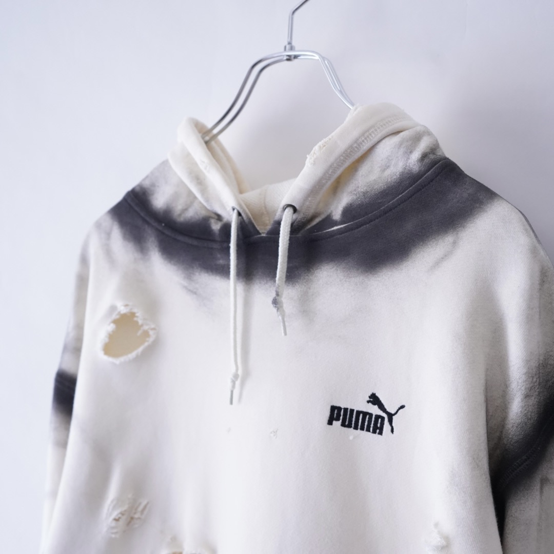 【ANARCHY REMAKE】puma ecru color SPRAY × BORO custom short length parka