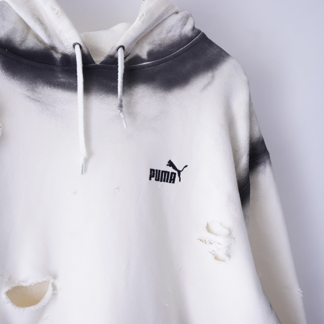 【ANARCHY REMAKE】puma ecru color SPRAY × BORO custom short length parka