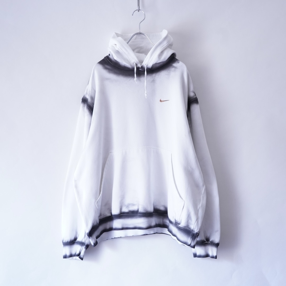 【ANARCHY REMAKE】NIKE white color SPRAY custom short length parka