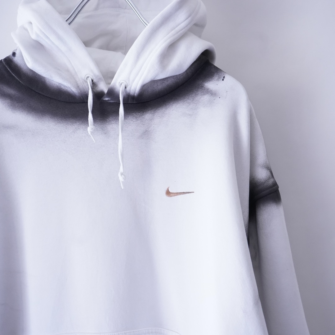 【ANARCHY REMAKE】NIKE white color SPRAY custom short length parka