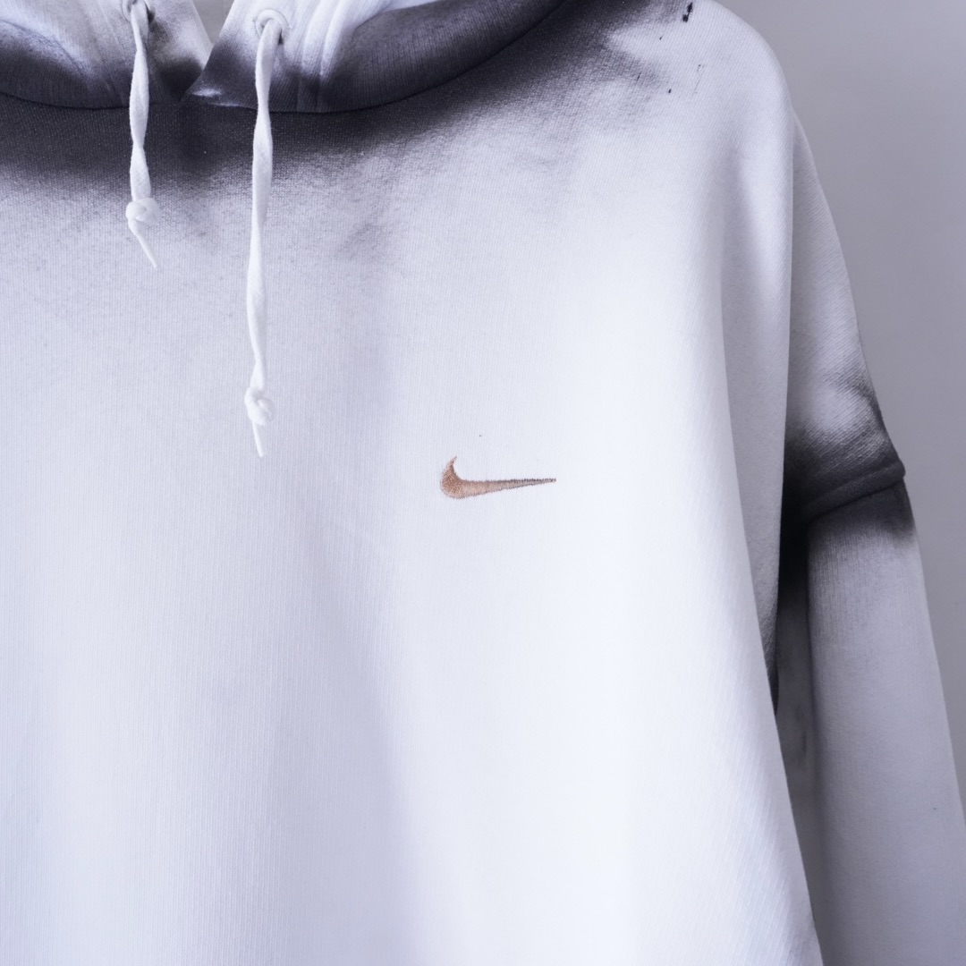 【ANARCHY REMAKE】NIKE white color SPRAY custom short length parka