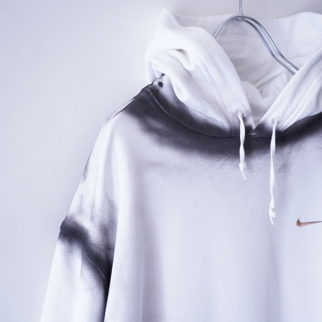 【ANARCHY REMAKE】NIKE white color SPRAY custom short length parka