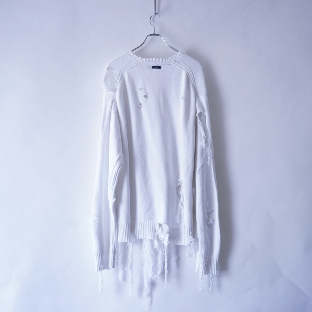 【DRIP REMAKE】NAUTICA BORO custom white knit