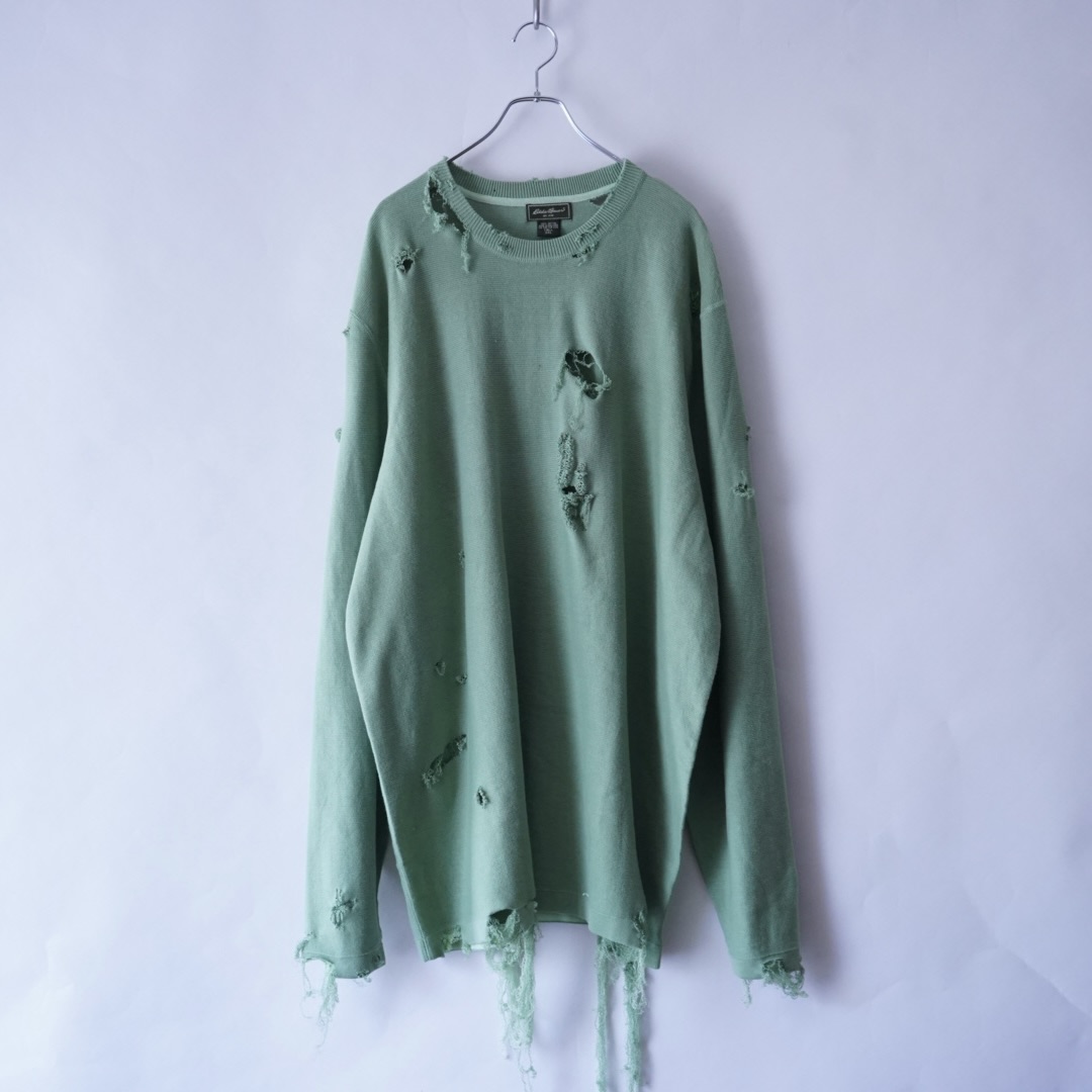 【DRIP REMAKE】Eddie Bauer BORO custom green knit