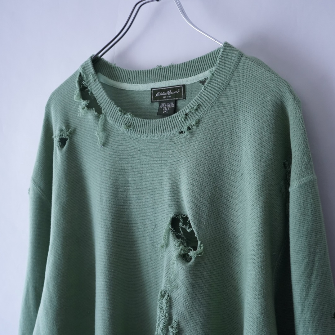 【DRIP REMAKE】Eddie Bauer BORO custom green knit