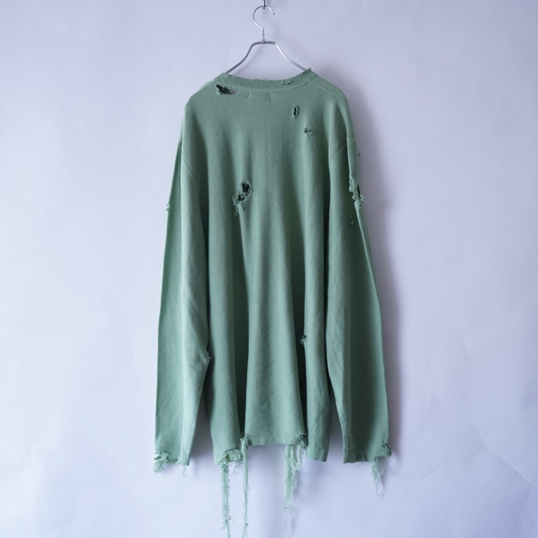 【DRIP REMAKE】Eddie Bauer BORO custom green knit