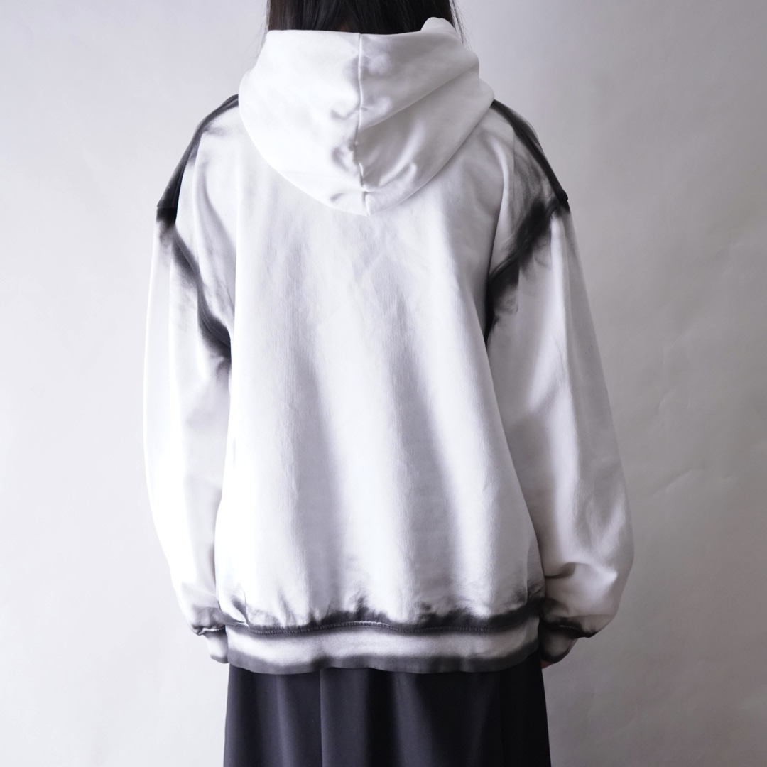 【ANARCHY REMAKE】NIKE white color SPRAY custom short length parka
