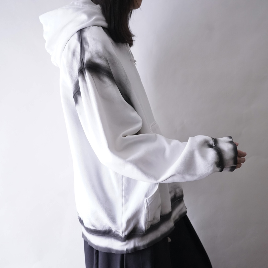 【ANARCHY REMAKE】NIKE white color SPRAY custom short length parka