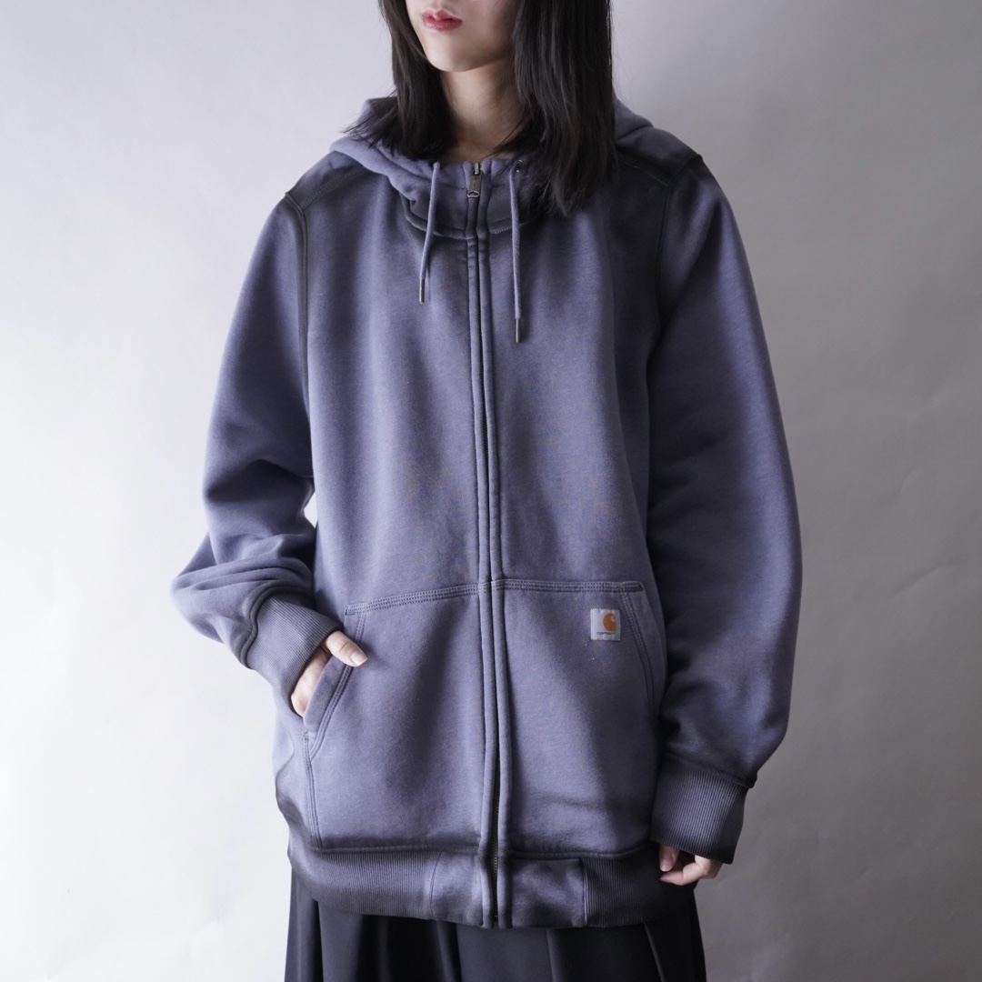 【ANARCHY REMAKE】Carhartt pale blue SPRAY custom zip parka