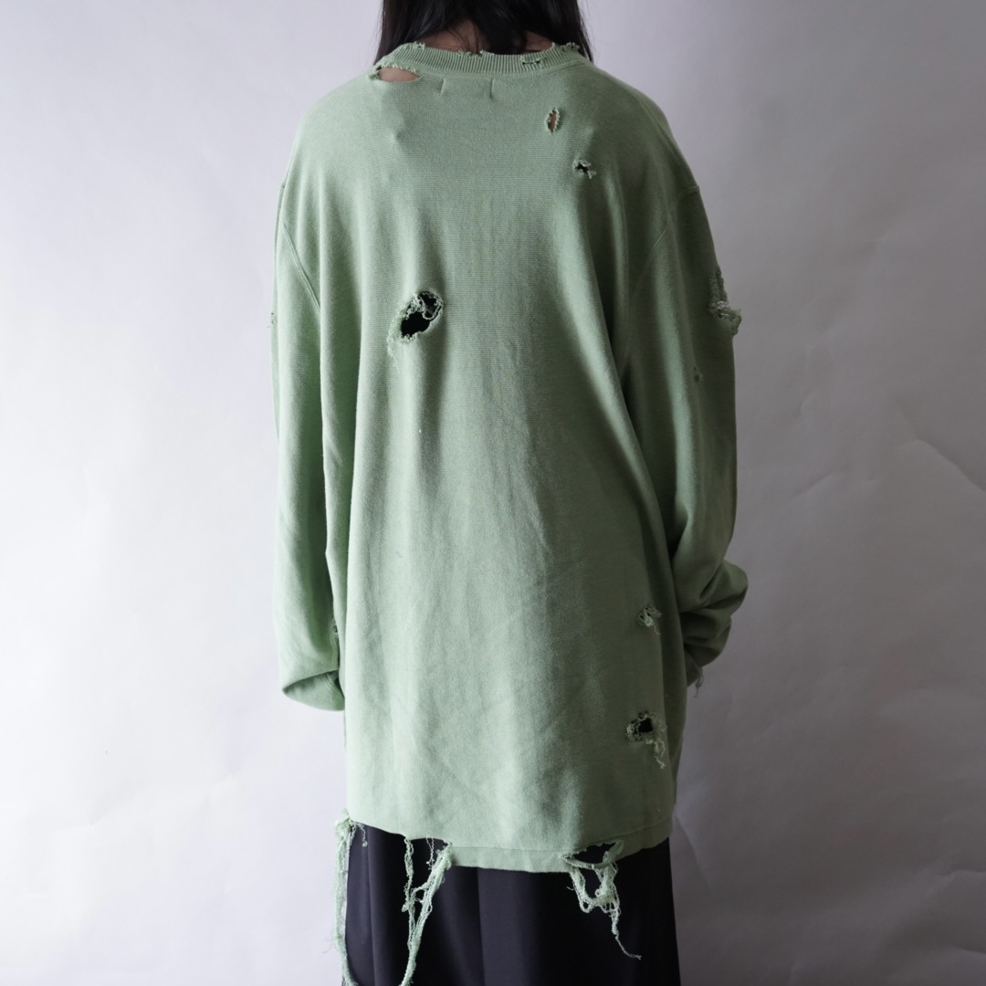 【DRIP REMAKE】Eddie Bauer BORO custom green knit