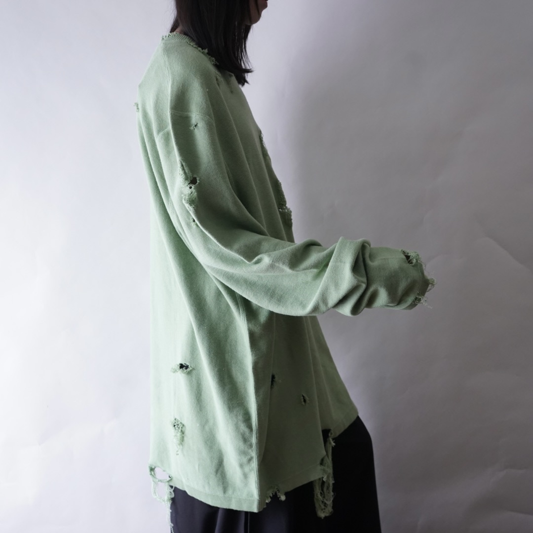 【DRIP REMAKE】Eddie Bauer BORO custom green knit