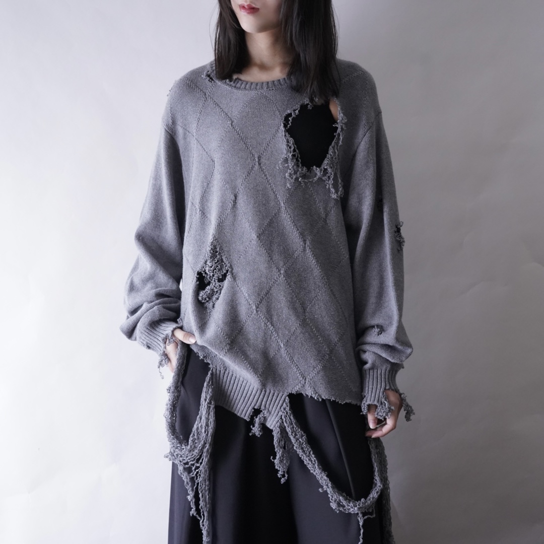 【DRIP REMAKE】GRAY BORO custom knit