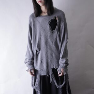 【DRIP REMAKE】GRAY BORO custom knit