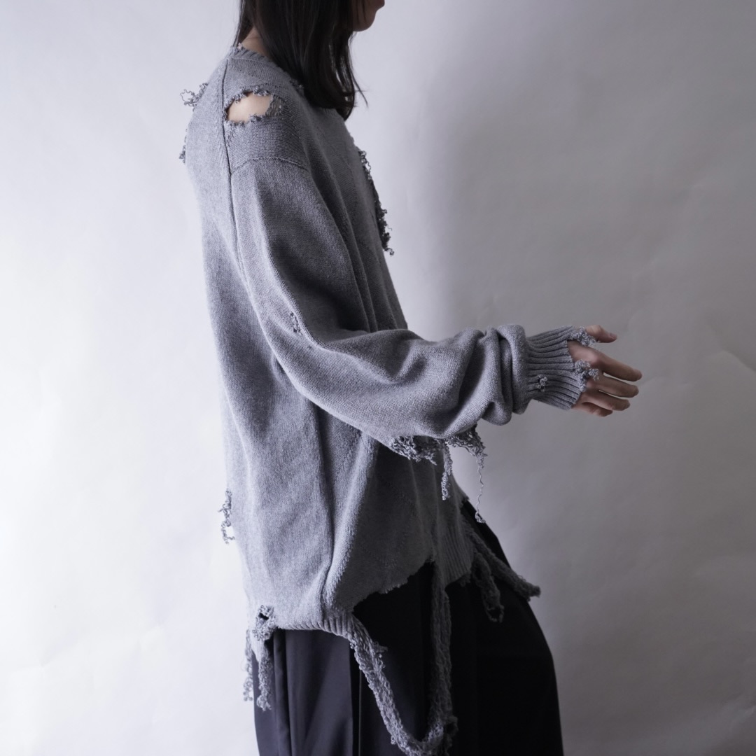 【DRIP REMAKE】GRAY BORO custom knit