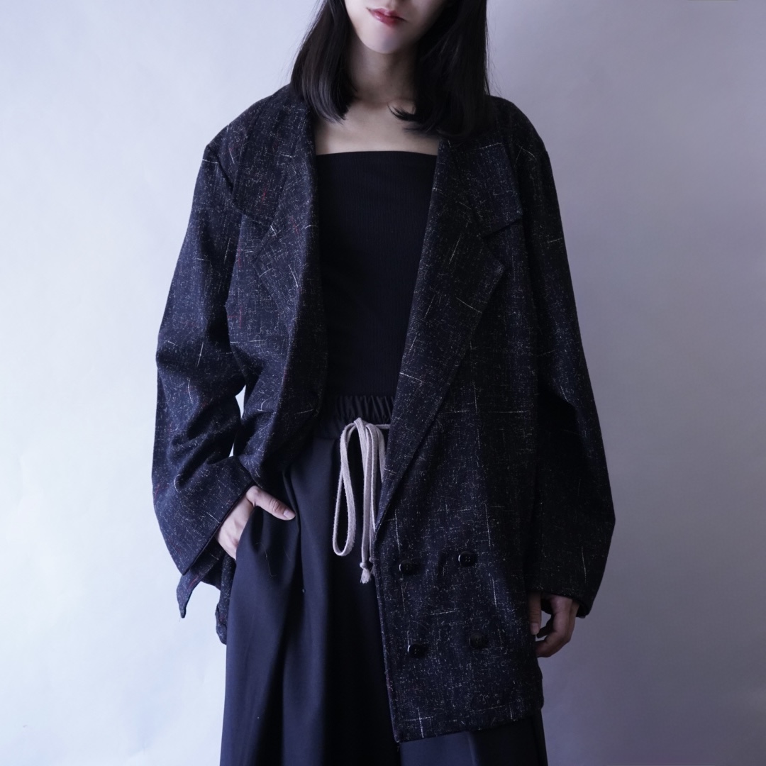 like multi nep color double breasted easy tailored jacket