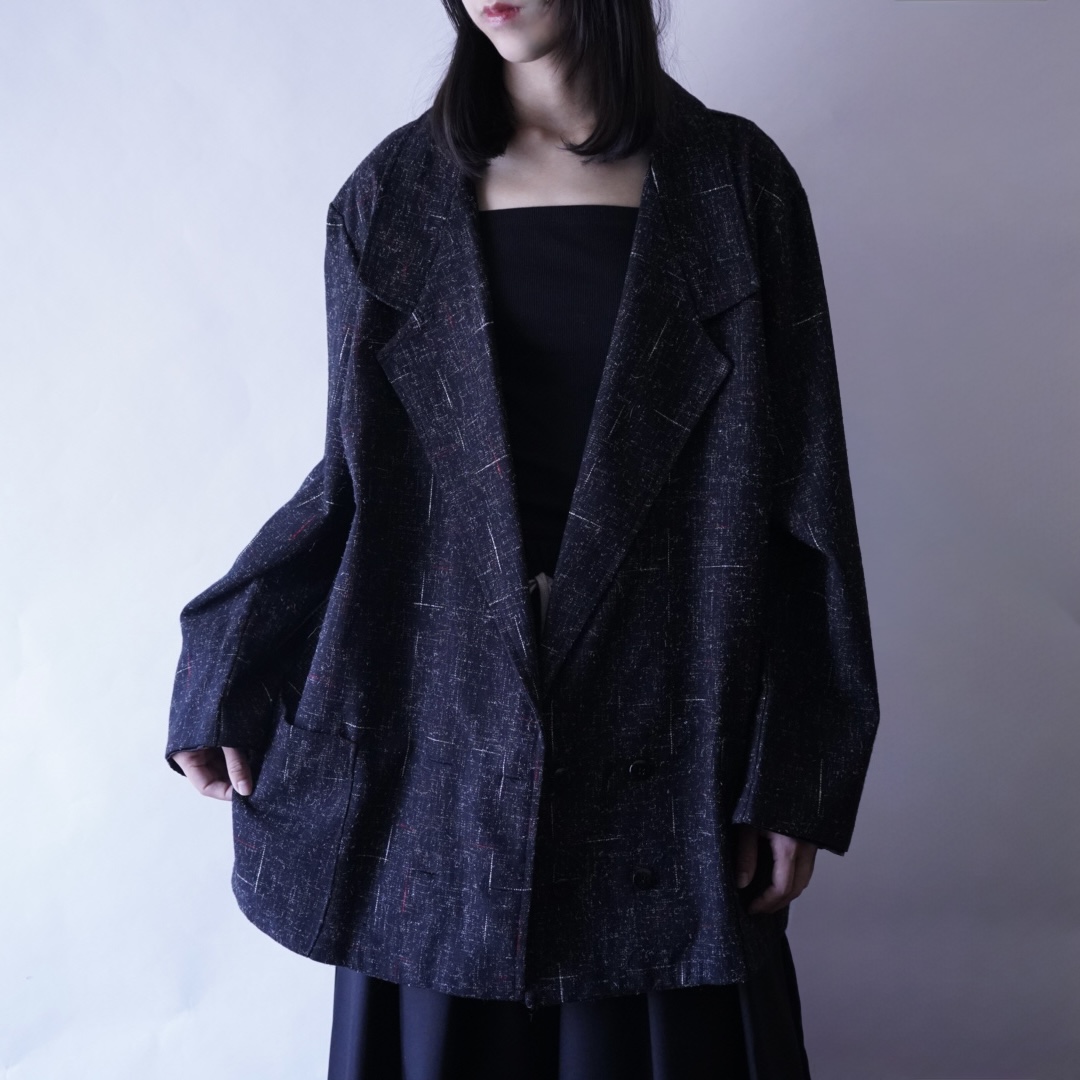 like multi nep color double breasted easy tailored jacket