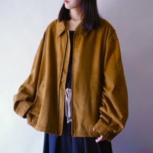 oversized camel color fake suede drizzler jacket