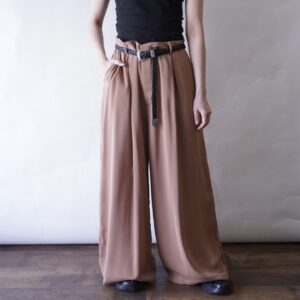 camel brown super wide hakama pants