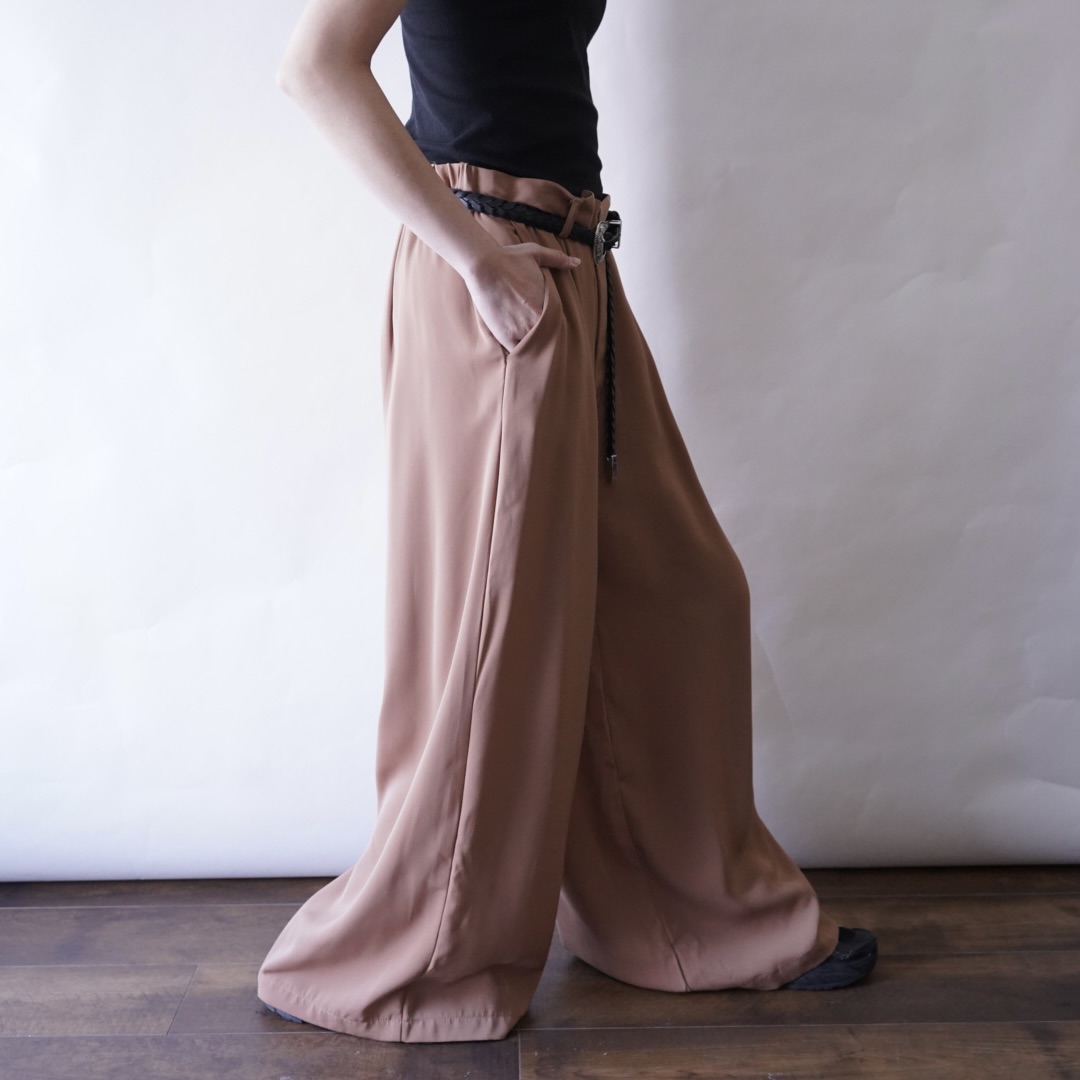 camel brown super wide hakama pants